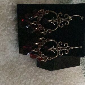 Earrings , Avon ,teardrop gold tone